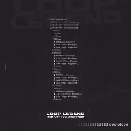 Loop Legend Midi Kit (400 Drum Midi) [Synth Presets]