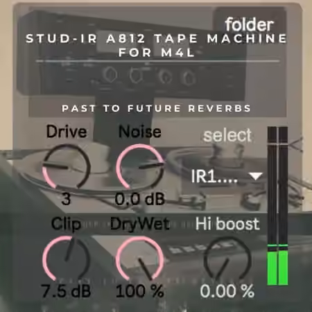 PastToFutureReverbs StudIR A812 Tape Machine Plugin for Ableton Live! [Max for Live]