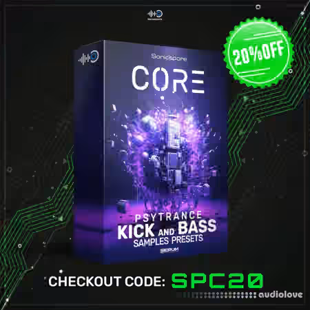 Sonicspore CORE Psytrance Kick and Bass [WAV, Synth Presets]