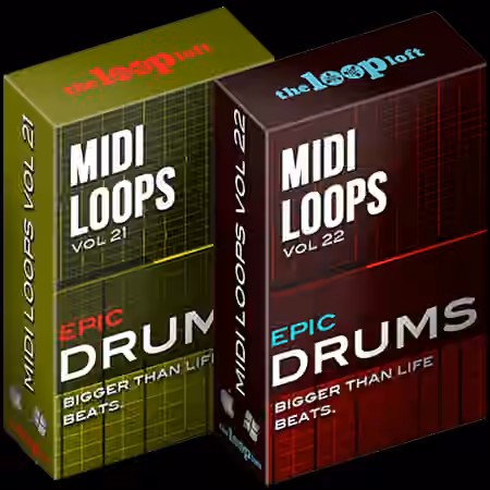 The Loop Loft Epic Drums Vol 1 and Vol 2 - MIDI Drum Loops [MiDi]
